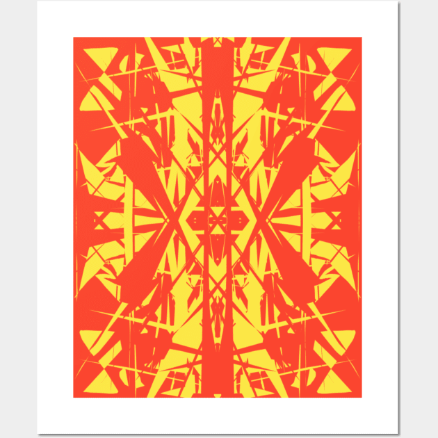 KALEIDOSCOPIC:YELLOW AND ORANGE Wall Art by artbleed